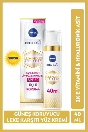 Luminous630 Sonnenschutz-Anti-Makel-Tages-Gesichtscreme 40 ml – Lichtschutzfaktor 50 – Hyaluronsäure – Vitamin E - Nivea