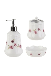 Beyaz Luna 3'lü Banyo Seti 3 Seramik D-S19091 - Prima Nova