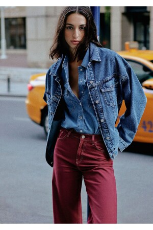 Luna 90s Indigo Blue Jean Jacket 1110177-85299 - Mavi