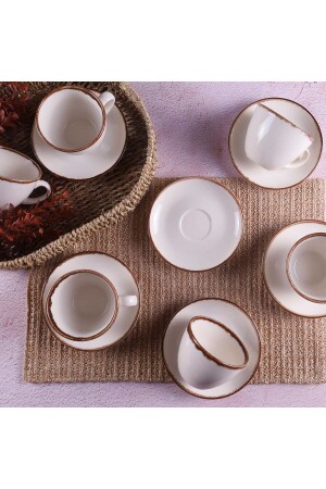 Luna File 12 Piece Tea Cup Set for 6 People 14354 - Tulü Porselen