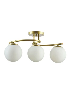 Luna Model Closed Globe Glass Modern Plafonier Chandelier LMBDR0035-S2 - Lambadar