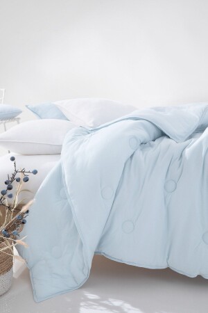 Lupa Soft Steppdecke aus doppelt gekämmter Baumwolle 300 Gr/m2 – Eisblau YTSGRPIST-1555289 - Yataş