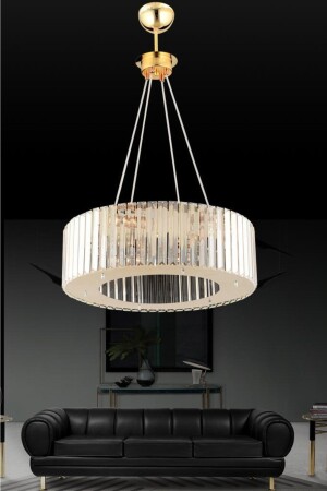 Lüx Elmas 45 Cm Gold Kristal Taşlı Avize 150504000074 - İstanbul Avize