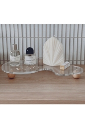 Lüx Vip Şeffaf Pleksi Organizer Masaüstü Düzenleyici Aromaterapi Banyo Kozmetik Makyaj Takı Standı okay-plx03 - 1'OKAY design