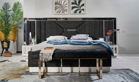 Luxe Luxury Bazalı Karyola ve Başlık - Cadde Yıldız