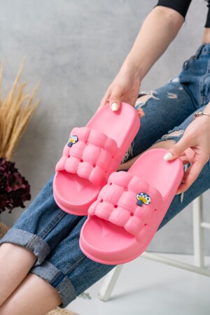 Luxuriöse, leichte und hochsohleige Anti-Rutsch-Aufkleber für Damen mit gemustertem Alltags-Strand-Meer-Pool-Badezimmer-Hausschuhe mit GEL-Aufkleber - Slipcat