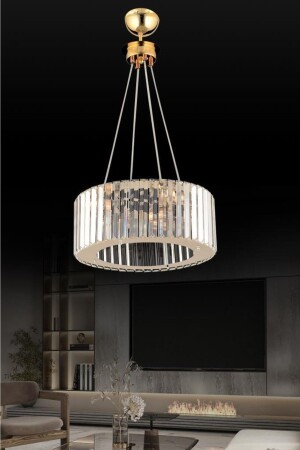 Luxuriöser Diamant-Kronleuchter aus 35 cm goldenem Kristallstein 150504000073 - İstanbul Avize