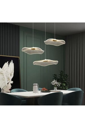 Luxuriöser, exklusiver LED-Kronleuchter mit dreifacher runder Pendelleuchte, Quallen-Gold-Gelb-LED-Kronleuchter - Burenze