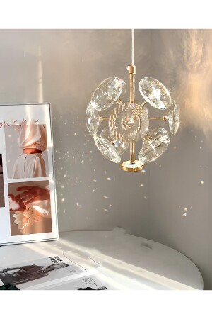 Luxuriöser, exklusiver, moderner Kristall-LED-Kronleuchter, Kristallstein, einzelne Hängelampe, Kronleuchter, Gold, Gelb, mehrstufig, 3 Farben, burenzeluxury53 - burenze