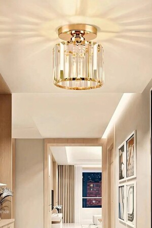 Luxuriöser goldener Plafonier-Kronleuchter - Luna Lighting