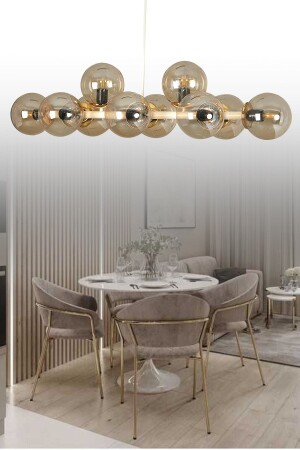 Luxuriöser, weißer 10-teiliger Honigkugel-Glaskronleuchter im modernen Design SEF126 - ŞL Şef Light