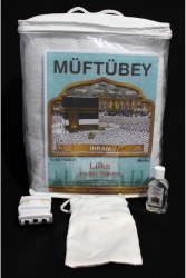 Luxuriöses Ihram-Set Hajj Umrah 1350 Gr. 100 % Baumwolle LKSİHRM - MüftüBey