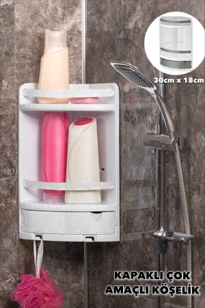 Luxury Bathroom Corner Multi-Purpose Shampoo Holder - 30cm Fma04860 FMA002890 - Şahane Pazar