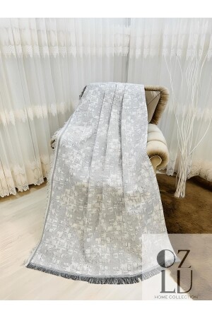 Luxury Cotton Sofa-Sofa Bed Cover 170x220 Gray Anti-Slip Sofa Throw - Özlü Home