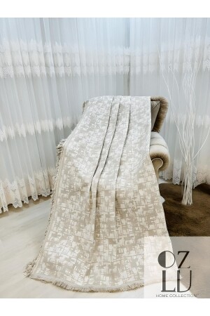 Luxury Cotton Sofa-Sofa Bed Cover Beige Color 170x220 Anti-Sweat Anti-Slip - Özlü Home