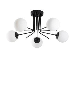 Luxury Design Modern Sports Trend Model Globe Glass Black Pentacle Chandelier LMBDR35851 - Lambadar