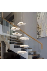 Luxury Exclusive Altılı Yuvarlak Sarkıt Led Avize Jellyfish Gold Sarı 6'lı Ledli Avize burenze2022-6 - burenze