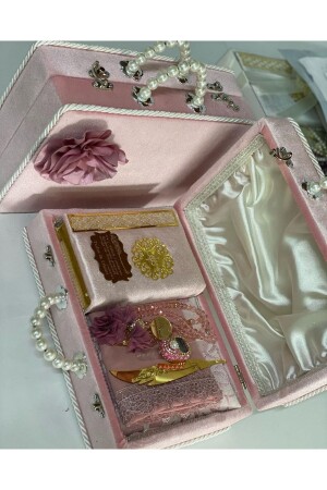 Luxury Gift Dowry Bundle Glass Chest Quran Set Personalized Gift Meaningful Gift for Lover - Gülsemali