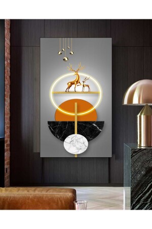 Luxury Golden Deers Decorative Canvas Wall Painting - Trade Ays