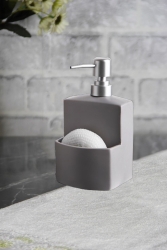 Luxury Gray Liquid Soap Dispenser, Detergent Dispenser, Bathroom and Kitchen Soap Dispenser. 320 - İLİVA