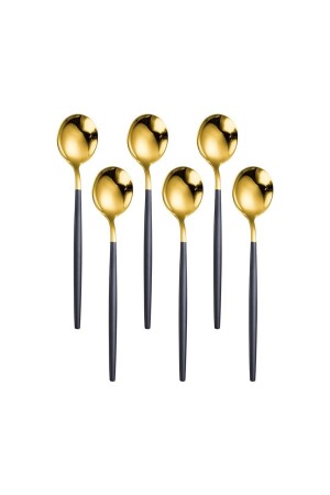 Luxury Matte Gold Black Coffee Teaspoon 6 Pieces Boxed Set MATTE BLACK GOLD 6 TEASPOONS - Kitchen Design Lab