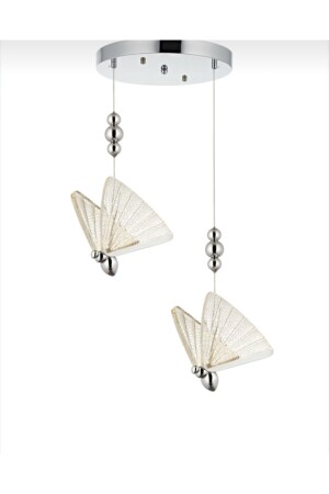 Luxury Modern Butterfly Pendant Lamp LED Chandelier Chrome 2 LED Chandelier burenze1076 - burenze