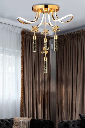 Luxury Modern Crystal Stone Pendant Lamp Butterfly Stone Led Chandelier Gold Yellow TYC00356672819 - burenze