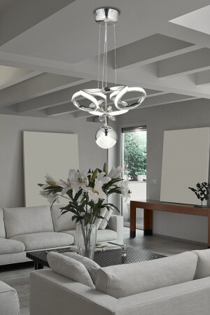 Luxury Modern Pendant Lamp LED Chandelier Chrome Led Chandelier Multistage 3 Colors fico0557 - Fico Home
