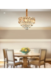Luxury Modern Sarkıt Kristal Taşlı Avize 40’lık Gold Sarı burenze0030 - burenze