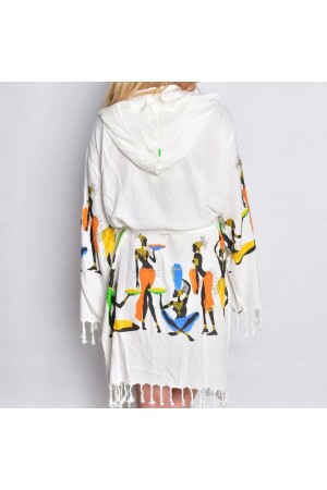 Luxury Printed Afro Bamboo Peshtemal Bathrobe NEVİNACAR23 - Nevin Acar