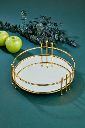Luxury Round Mirrored Gold Stainless Steel Bathroom Organizer FBZBNYY5300921 - FBZhome