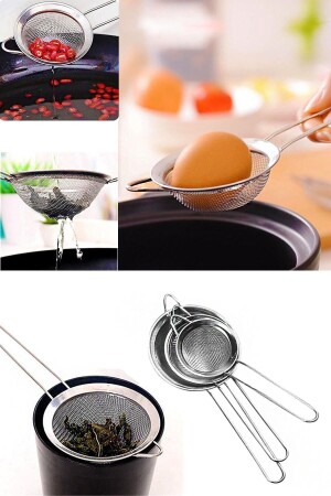 Luxury Stainless Metal 3 Size Tea & Herb Strainer Tea-herb -milk-powdered Sugar -cocoa Strainer - Kitchen Beauty