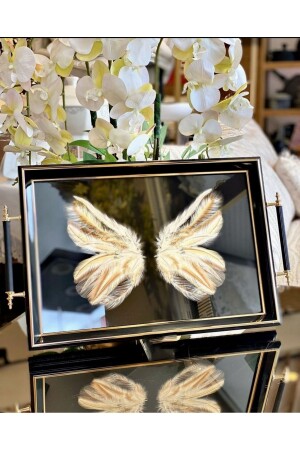 Luxury Tea Tray, Luxury Presentation Tray, Feather Detailed Tea Tray TYC00457352762 - Sillage Home