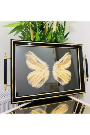 Luxury Tea Tray, Luxury Presentation Tray, Feather Detailed Tea Tray TYC00581576153 - Sillage Home