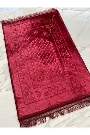 Luxury Thick Soft Plush Gift Dowry Prayer Rug Prayer Beads with Anti-Slip Base Feature - Ayhanhome