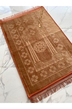 Luxury Thick Soft Plush Gift Dowry Prayer Rug Prayer Beads with Anti-Slip Base Feature - Ayhanhome