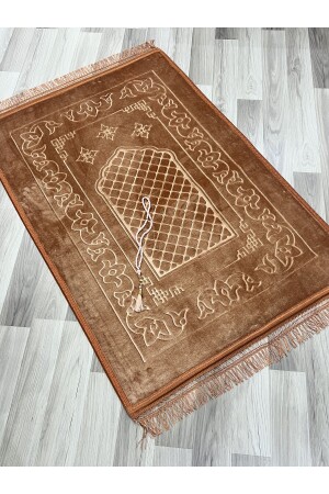 Luxury Thick Soft Plush Gift Dowry Prayer Rug Prayer Beads with Anti-Slip Base Feature - Ayhanhome
