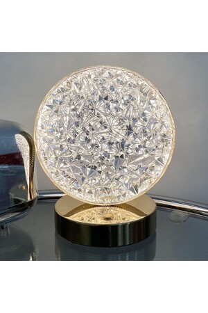 Lw-26 Rechargeable Round Crystal Diamond Table Lamp Touch Romantic Acrylic Led Night Light LW-26 - Torima