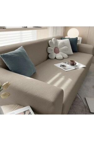 Lycra Stretch Elastic Flexible Square Pattern Three Seater Sofa Cover Sofa Cover Home Textile - Uzhanem