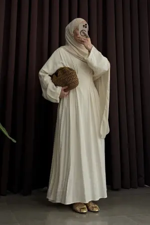 Lysa Bele Oturan Tensel Elbise Natural - Nuuwears