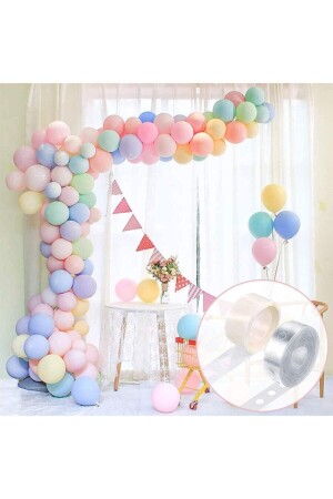 Macaron-Mischballon 50 Stück. Und Ballonkettengerät 5 Mt - Balonevi