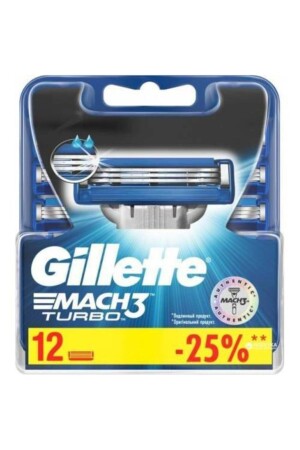 Mach 3 Turbo 12'li Yedek Tıraş Bıçağı - Gillette