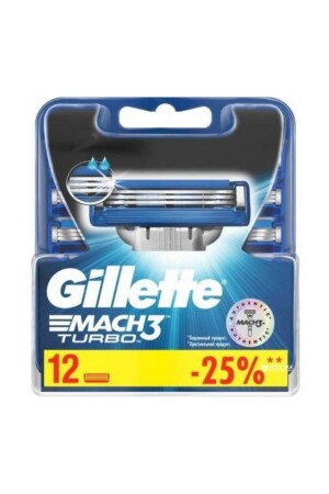 Mach3 Turbo Replacement Razor - 12 Pcs - Gillette