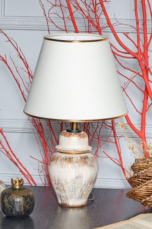 Machette Handmade Ceramic Lampshade Cream Gold Srmk-53 TM167 - hmydesign