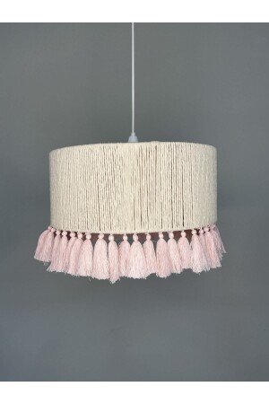 Macrame Chandelier Tasseled Chandelier Tasseled Cylinder Living Room Chandelier jan0054 - Arz Tedarik