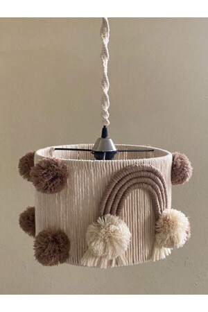 Macrame Pompom Chandelier - Evimindekoru