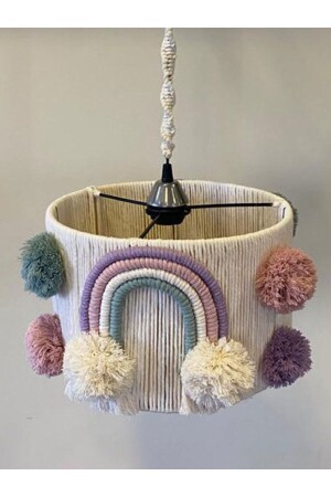 Macrame Pompom Children's Room Chandelier - Evimindekoru