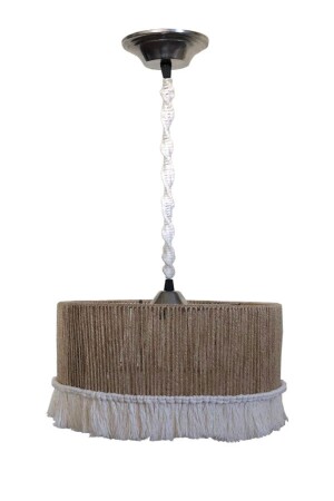 Macrame Tasseled Wicker Chandelier EVM-010 - EviminDekoru