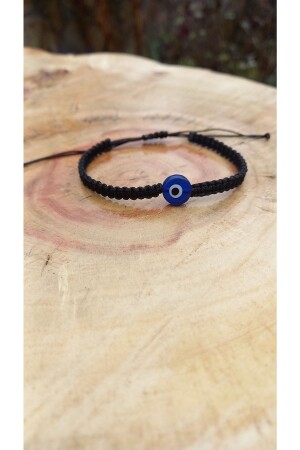 Macrame Woven Bracelet with Evil Eye Beads - Atolye Ferda