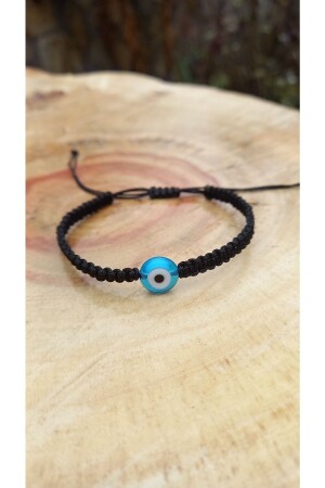 Macrame Woven Bracelet with Evil Eye Beads - Atolye Ferda